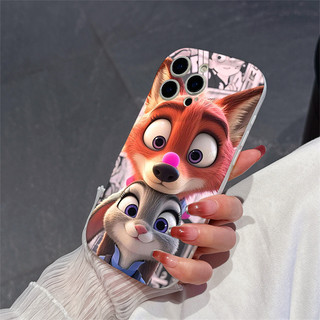 Ốp điện thoại hình cặp đôi Judy Nick dễ thương Zootopia 2 cho IPhone 17 16 15 14 13 12 11 16e Air Pro Max 6 6s 7 8 + Plus 17promax 16pro 15promax Cover NYK