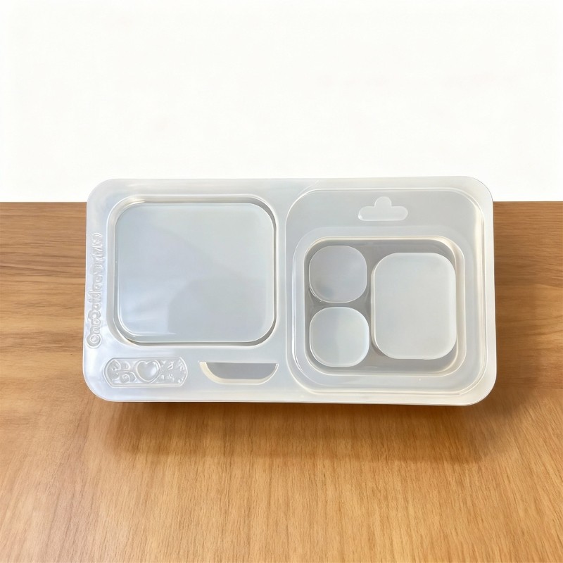 Bảng Khuôn Silicone 3 Lỗ từ Nhựa, Phù Hợp cho Thủ Công