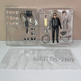 Nội địa Mafex199 Terminator T800 Arnold Schwarzinger Trạm cảnh sát Búp bê di chuyển hoàn toàn mới