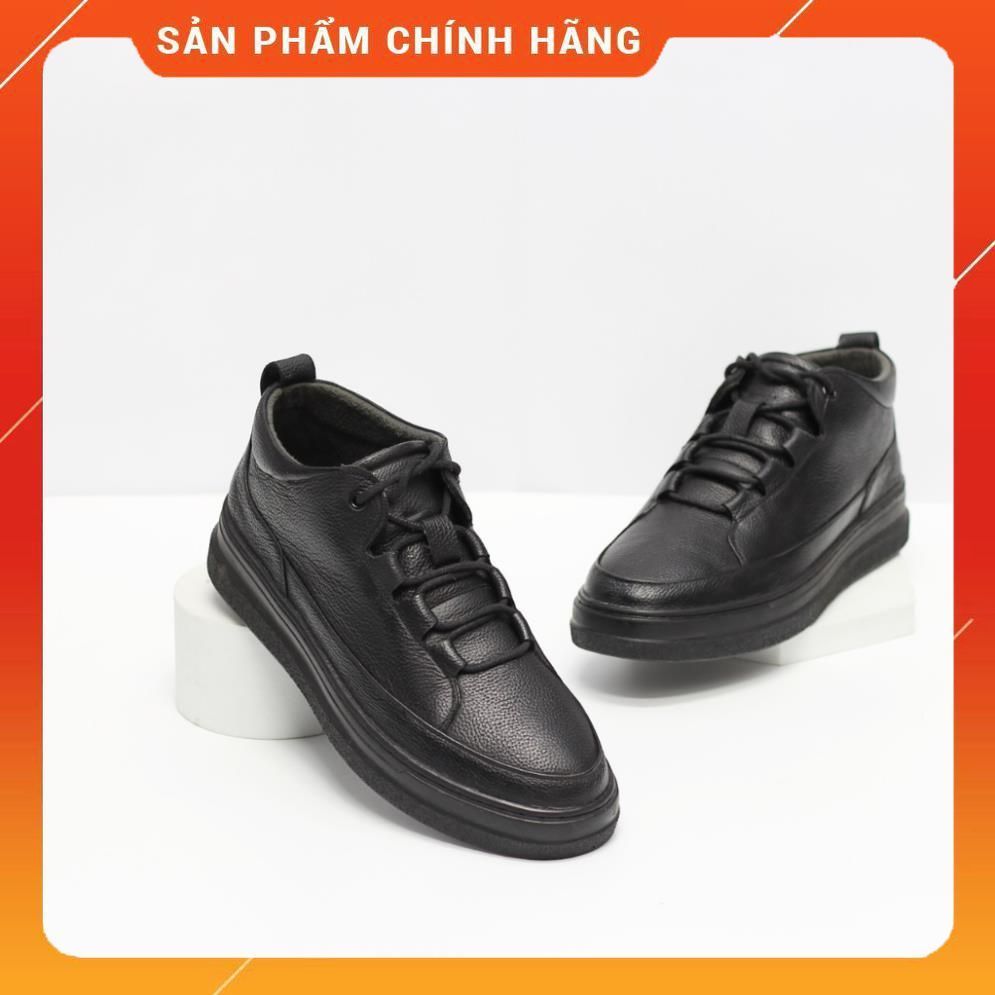 Gày thể thao da bò tăng cao 4cm. Giày buộc dây cổ lửng. Chất liệu da bò cao cấp bảo hành  24 tháng