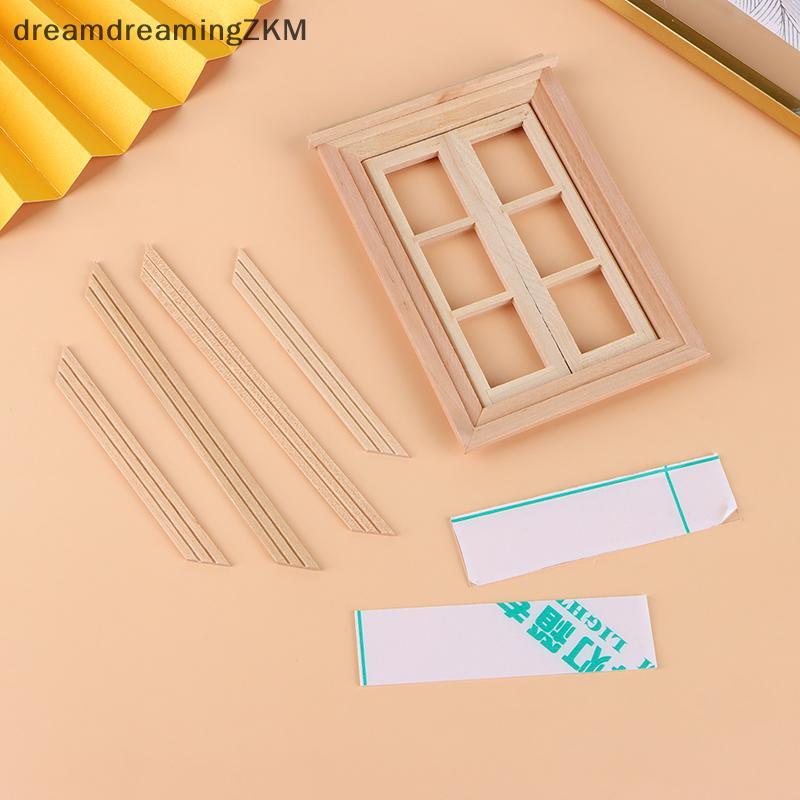 [dreamdreaming] 1 Bộ 1: 12 Nhà Búp Bê Khung Cửa Sổ Không Sơn Thu Nhỏ 6 Chảo Nội Thất Cửa Sổ Mô Hình Trang Trí Nhà Búp Bê Phụ Kiện [zkm]