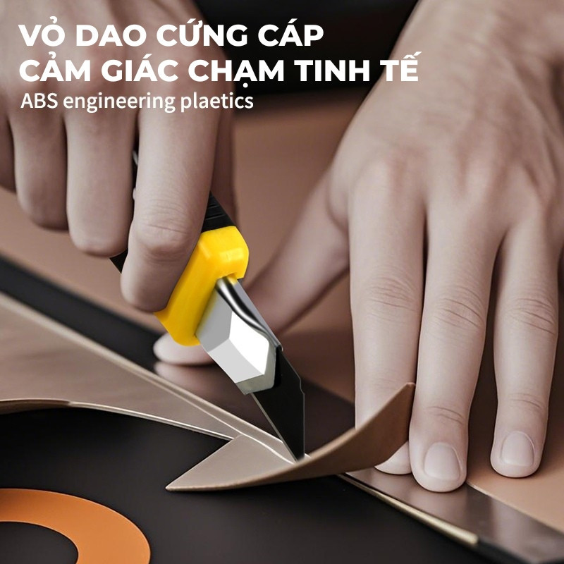 Dao rọc giấy đa năng Titanium - Combo 10 lưỡi dao rọc giấy cao cấp, tiện lợi, cắt giấy dễ dàng, chính xác và an toàn