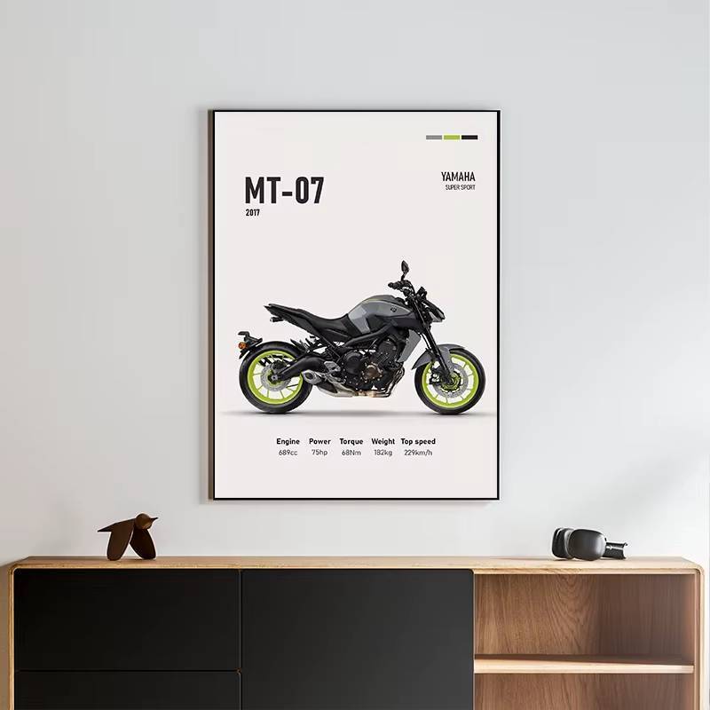 Poster xe máy KTM Yamaha | Thương Hiệu Thời Trang Thoáng Mát In Canvas Nghệ Thuật Nhà Phòng Khách Phòng Ngủ Trang Trí Tường Hiện Đại Trang Trí Không Khung