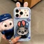 Ốp Điện Thoại Thêu Tai Fox Rabbit Da 3D Cho iPhone 17 Pro Max 17 Air 16 Plus 15 14 13 12 11 Vỏ Bảo Vệ Chống Sốc