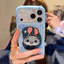 Ốp Điện Thoại Thêu Tai Fox Rabbit Da 3D Cho iPhone 17 Pro Max 17 Air 16 Plus 15 14 13 12 11 Vỏ Bảo Vệ Chống Sốc