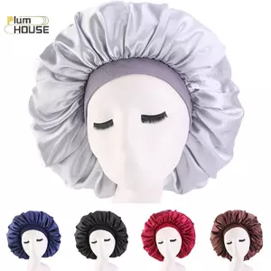 PlumHOUSE Mũ Ngủ Đêm Lớn Satin Dây Rộng Điều Chỉnh Mũ VN
