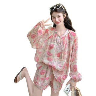 Áo khoác chống nắng tay dài cho nữ, chất liệu lụa băng thoáng khí, cỡ lớn, trang phục chống nắng cho đi xe đạp ngoài trời mùa hè.