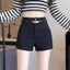 Đen Cao Cấp Ôm Hơn Nhìn Quần Short Nữ 2025 Sang Trọng Đi Lại Nhỏ Phù Hợp Với Co Giãn Skinny Nóng Quần 5.12