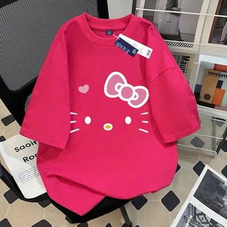 Áo thun phông form rộng 100% cotton BIG SIZE nữ hè - mèo đơn giản -thuba94