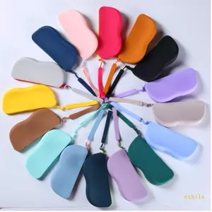 Exhila Túi Kính Mát Hộp Đựng Kính Chống Bụi Hộp Đựng Tiền Xu Kính Mát Silicon Bảo Vệ Cho Người Phụ Nữ Và Ma