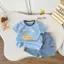 Bộ quần áo cộc tay TÀU NGẦM IN NỔI, quần Bò áo chất COTTON 4 chiều siêu co giãn cho bé trai