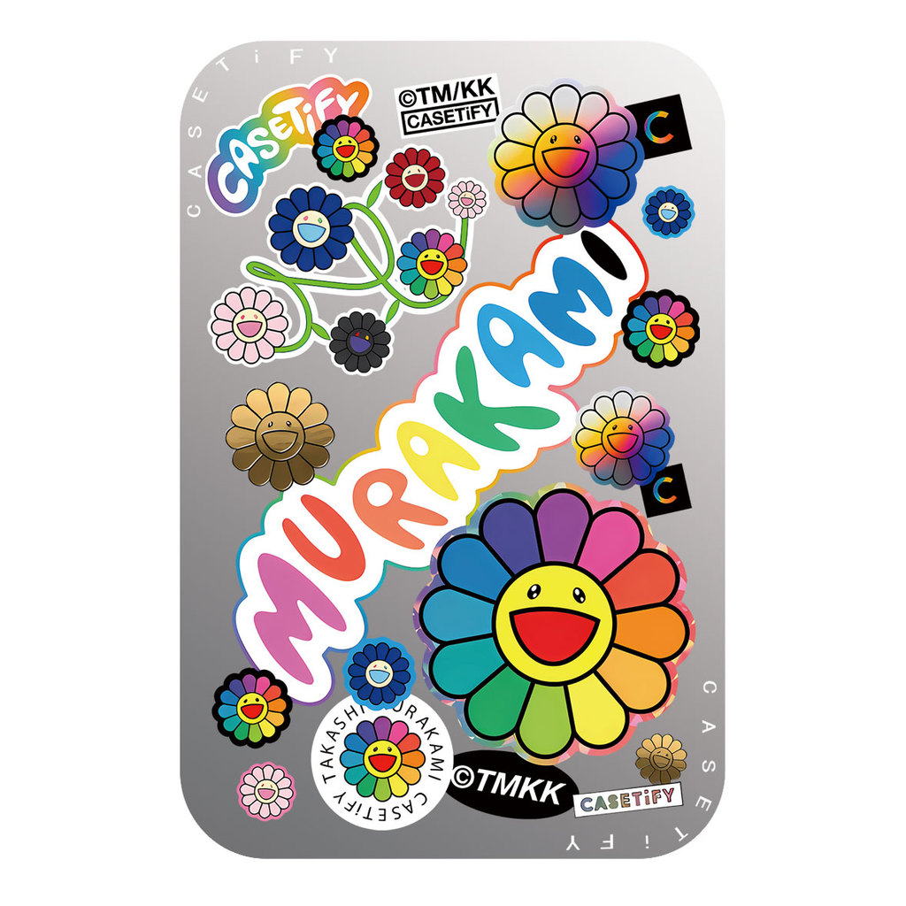 TAKASHI MURAKAMI x CASECASE: BLOOM SnappyTM Gương đứng chủ thẻ Tương thích từ tính