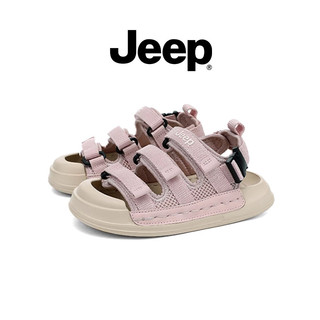JEEP Phong Cách Mới Giày Sandal Trẻ Em Mũi Che Phủ Mùa Hè Thoáng Khí Chống Trơn Trượt Đế Mềm Bé Trai Bé Gái Giày Đi Biển