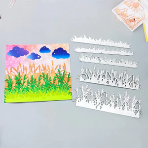 5 Cỏ Nhỏ Cỏ Rỗng Dập Nổi Cắt Khuôn Handmade DIY Album Ảnh Thiệp Chúc Mừng Cắt Chết Giấy Nghệ Thuật Sổ Lưu Niệm Kim Loại Dập Nổi Khắc Bản Mẫu