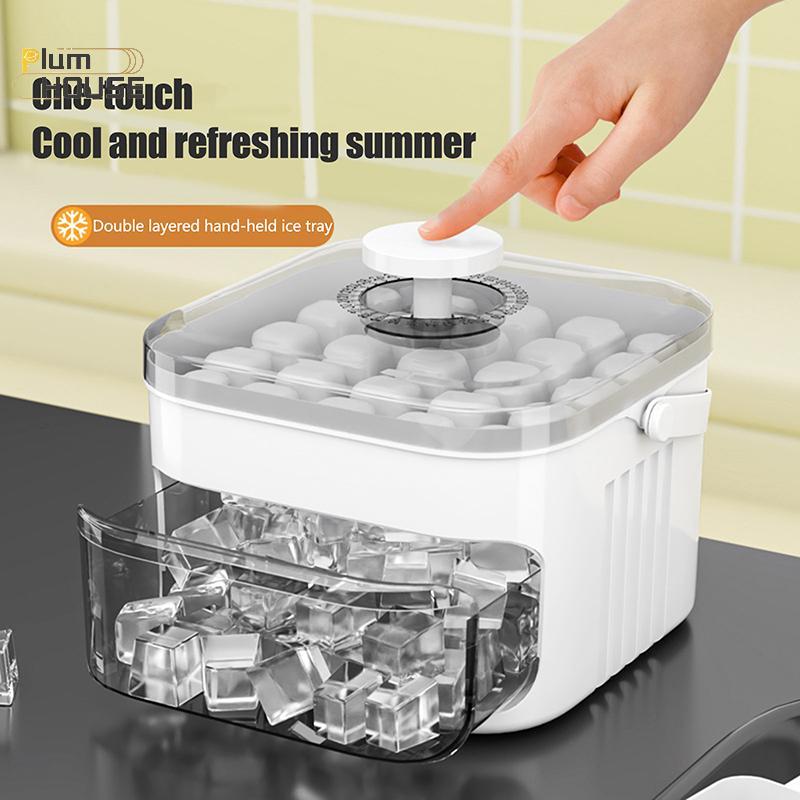 Máy làm khối 50 lít siêu lớn PlumHOUSE với khay cấp thực phẩm hai lớp dễ dàng trượt cho tủ lạnh Hoàn hảo cho rượu whisky & Cotails VN