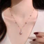 Kim Cương Ngọc Trai Đính Hạt Mặt Dây Chuyền Vòng Cổ Pháp Retro Cảm Giác Xương Đòn Tính Khí Thời Trang Phù Hợp Với Vòng Cổ