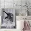 Đen trắng vui nhộn bồn tắm động vật tắm Poster Không khung Tranh Canvas Phòng tắm Trang trí tường