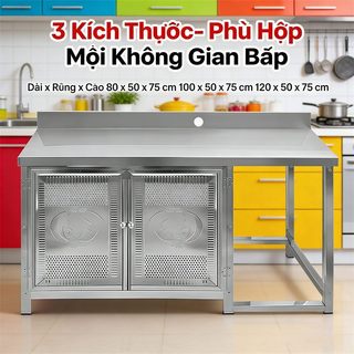 Kệ để bếp gas inox 304 cao cấp Tủ bếp bền bỉ Kệ nhà bếp đa năng thông minh