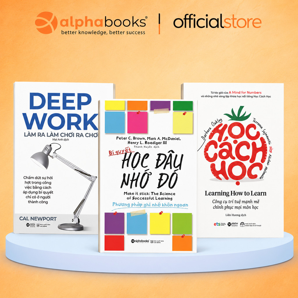 Sách - Lẻ/Combo: Học Cách Học + Deep Work + Bí Quyết Học Đâu Nhớ Đó (Alpha Books)