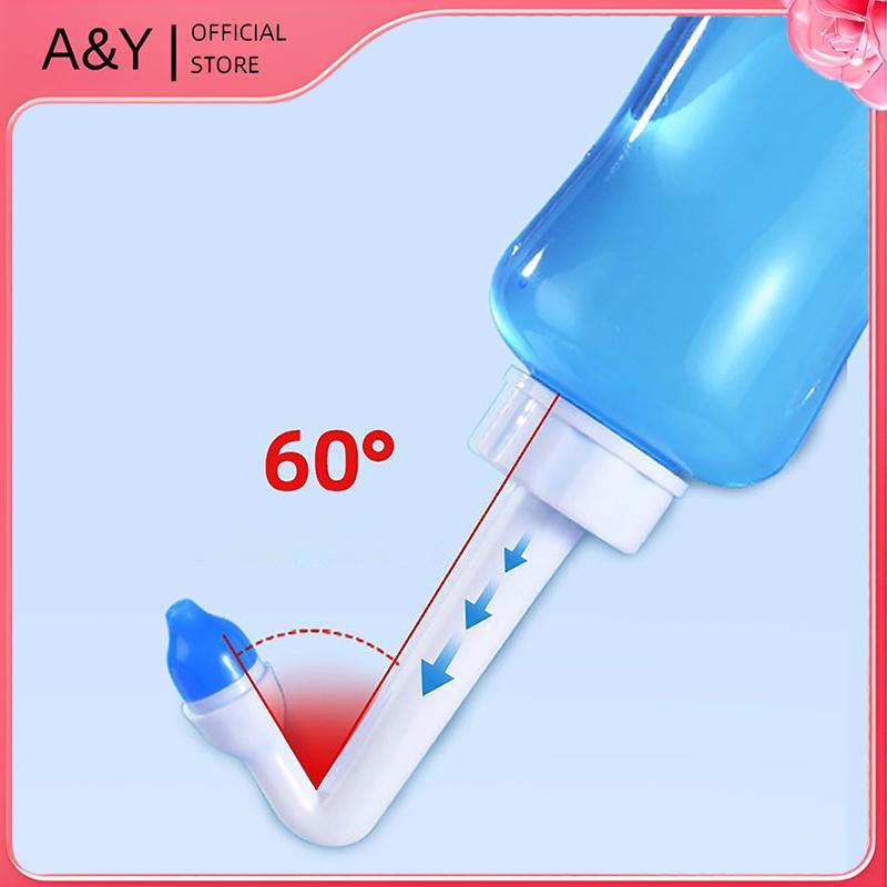 A & Y Người Lớn Trẻ Em Nước Rửa Mũi Bảo Vệ Mũi Làm Sạch Dưỡng Ẩm Trẻ Em Người Lớn Tránh Dị Ứng Viêm Mũi Neti Pot 300ml.