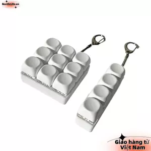 Mũ bàn phím ngón tay NORDICLIFE, Móc khóa Fidget giảm căng thẳng Keycap, Thư giãn vượt qua thời gian 4 / 9 Phím DIY Bàn phím Pinch Đồ chơi dành cho người lớn
