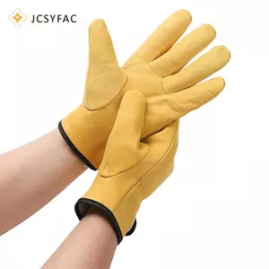 JCSYFAC Găng Tay Làm Việc Da Cừu Công Nhân Làm Việc Hàn Bảo Vệ An Toàn Sân Vườn Thể Thao Xe Máy Lái Xe Găng Tay Chống Mài Mòn Mới