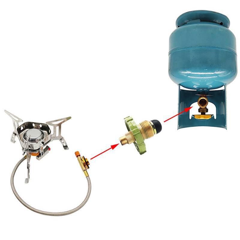 JCSYFAC Đầu chuyển đổi bình chứa LPG Đầu nối lò khí bền Thiết thực Hợp kim kẽm LPG Bộ chuyển đổi phụ kiện Mới