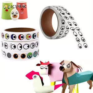 JCSYFAC 1000 Cái / cuộn Máy Stier Mắt Tự Dính Mini Hình Mắt Stier Cho Đồ Thủ Công DIY, Trang Trí Tiệc Trang Trí Nhà Đồ Dùng Học Tập Mới
