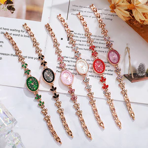 Toàn Thân Kim Cương Giả Sang Trọng Đồng Hồ Đeo Tay Tròn Kích Thước Nhỏ Đĩa Thời Trang Sang Trọng Màu Kim Cương Vòng Tay Nhỏ Đồng Hồ 26.5.15