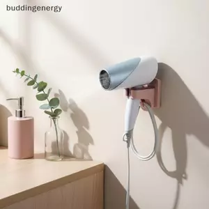 {BUDDI} 1 Cái Giá đỡ máy sấy tóc treo tường Punch Free Storage Sắp xếp chắc chắn Wall Ra cho phòng tắm Phòng ngủ Dụng cụ làm tóc {buddingenergy}