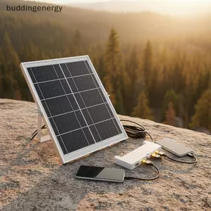 {BUDDI} Bảng sạc năng lượng mặt trời dung lượng cao với 4 cổng USB Sạc nhanh Cuộc phiêu lưu ngoài trời cần thiết {buddingenergy}