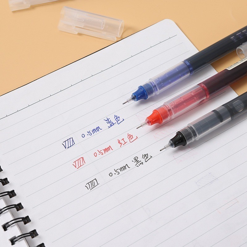 Combo 20 Bút Gel Ngòi Kim 0.5mm Mực Lỏng Khô Nhanh Đen - Bút Bi Nước Dung Lượng Cao Cho Học Sinh Văn Phòng, Không Lem