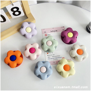 INS PHONG CÁCH ĐƠN GIẢN Màu MACARON rắn 3D HOA Phim hoạt hình MAGNETIC hút SAC giá đỡ điện thoại di động