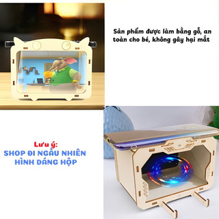 Hộp Gỗ Chiếu Phim Hologram 3D Cho Bé MAISON, Trình Chiếu 3D Sống Động Phù Hợp Với Mọi Điện Thoại