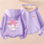 Kids My Melody Zip-Up Áo khoác có mũ trùm đầu dễ thương Áo khoác Cardigan mềm mại nhẹ phong cách Áo khoác ngoài cho bé gái