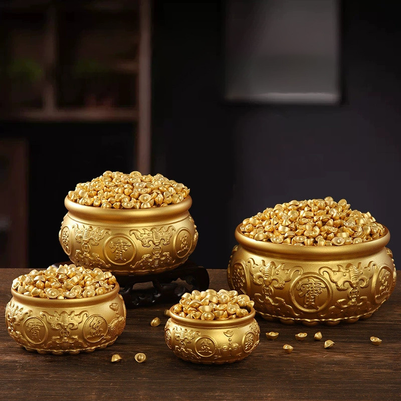 100 Chiếc Năm Mới Quà Tặng May Mắn Hợp Kim Sáng Bóng Hợp Kim Mini Mạ Vàng Để Bàn Trang Trí