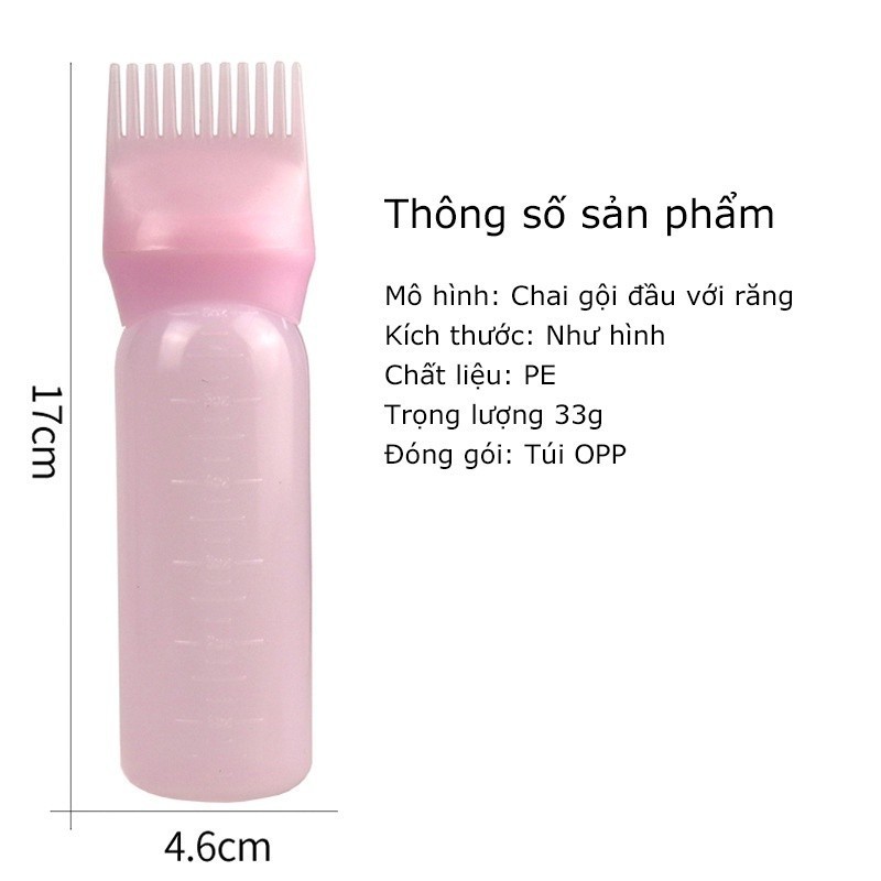 M6B Chai nhựa 120ml đựng thuốc nhuộm tóc thời trang tiện dụng dành cho nữ