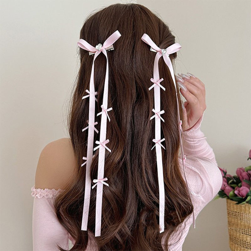 Kẹp TócStreamer Phong Cách Ballet Ngọt Ngào Với Nơ Và Ruy Băng