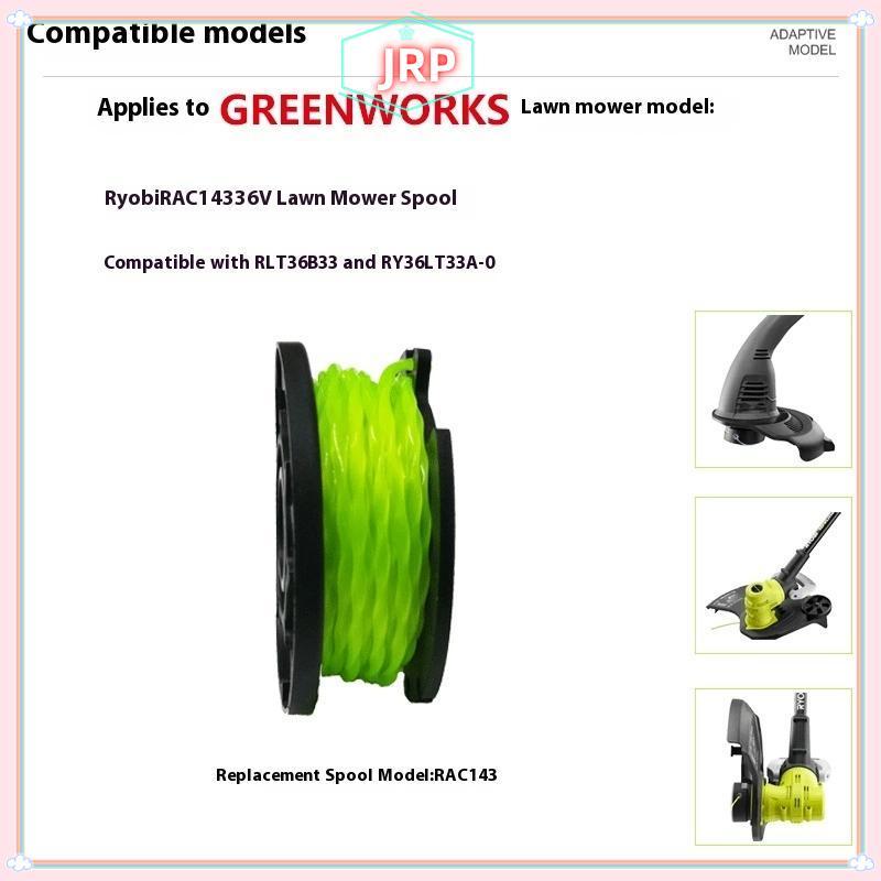 JRP Dây Tông Đơ Spool Thay Thế Cho RAC143 36V 20FT Tự Động Ăn Không Dây Weed Eater Spool Line JRP