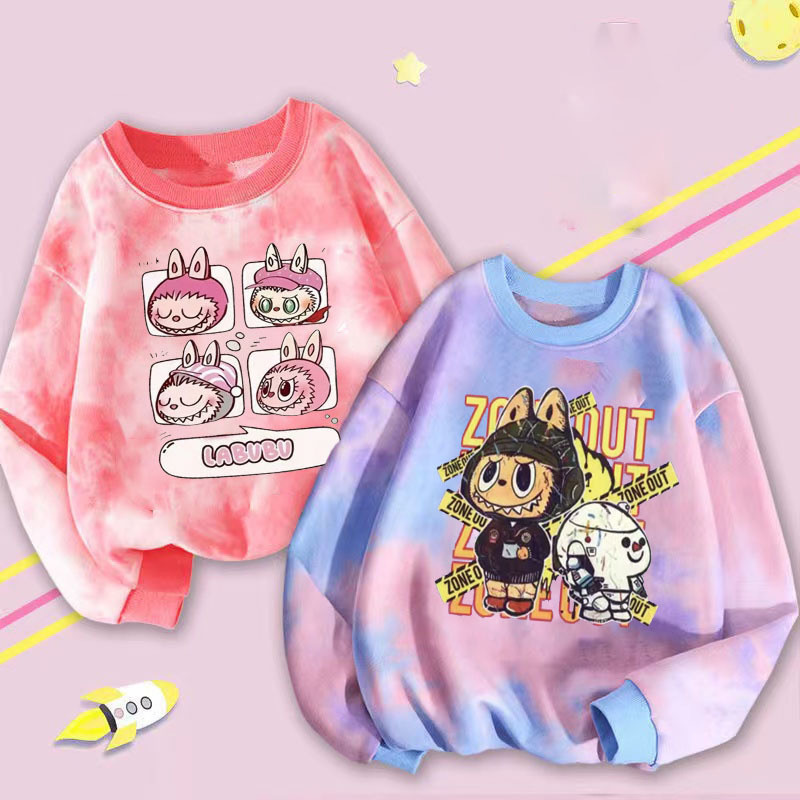 ​Áo nỉ trẻ em Xuân Thu Tie-Dye Size hàng đầu 90-140​ LMO5