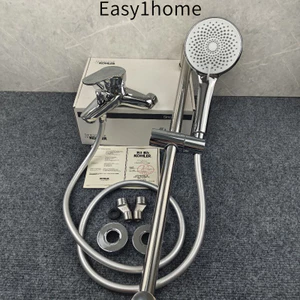 【 KOHLER 】Bộ phòng tắm ba chậu hoàn toàn mới, van trộn nước nóng lạnh bằng đồng, vòi bồn tắm, vòi tắm quá trình mạ điện,