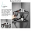 【 KOHLER 】 Giá đỡ lưu trữ điện phân màu xám gunmetal cổ điển cho phòng tắm, giá treo tường hình tam giác cho phòng tắm,