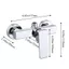 Vòi sen JUIC, Vòi phòng tắm hợp kim Chrome, Vòi bồn tắm nước nóng lạnh có ren G1 / 2 Inch bền bỉ Sử dụng trong gia đình