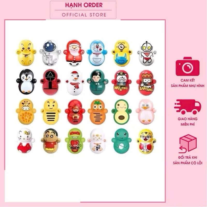Combo 50-70 Lật đật Mini Mẫu Mới Nhiều Màu Nhiều Mẫu Xinh Xắn Dễ Thương Đồ Chơi Toy Cho Trẻ Em