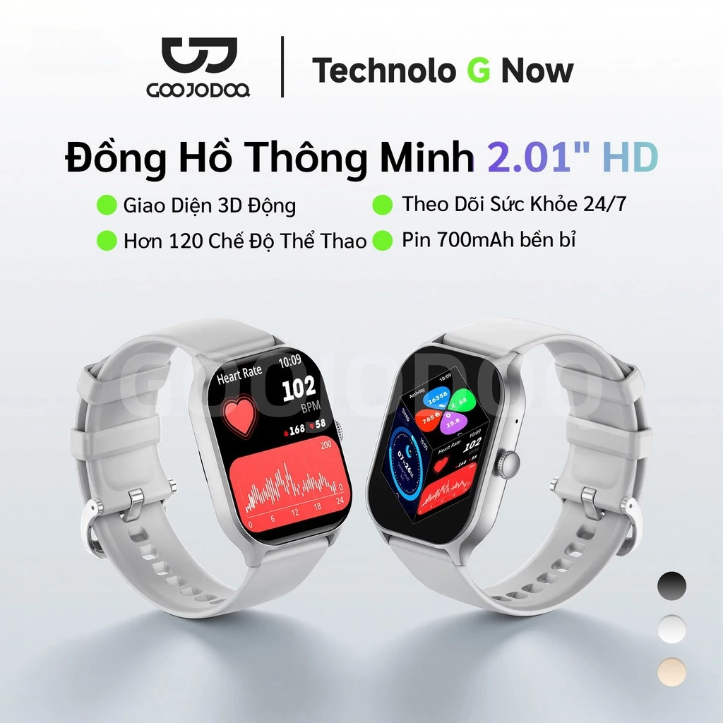 Đồng hồ thông minh GOOJODOQ màn hình 2.01 inch