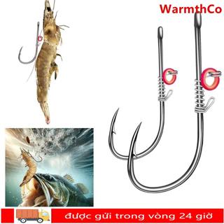 WARMTHCO 10 Móc Mồi Tôm Sống, Pickerel Khoảng Cách Rộng Lưỡi Câu Thép Carbon Cao, Câu Cá Bass Thép Carbon Cao Wacky Weedless Worm Fishing Hook Câu Cá Biển