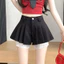 Thiết Kế Xếp Ly Phù Hợp Với Ngắn Culottes Nữ Cao Cấp Ren Ống Rộng Quần Váy Nhỏ Chữ a Hot Girl Hot Quần 5.12