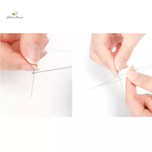 3 Cái / bộ Kim Đính Hạt Cong Kim Spinner Hạt Không Gỉ Kim Hạt Mỏng Cho Đồ Trang Sức Thủ Công DIY Làm Đồ May mới