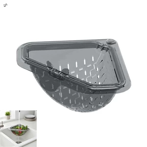 Lưới lọc bồn rửa tam giác cho cống thoát nước nhà bếp với thiết kế từ tính và vật liệu PET Thích hợp để giặt rau