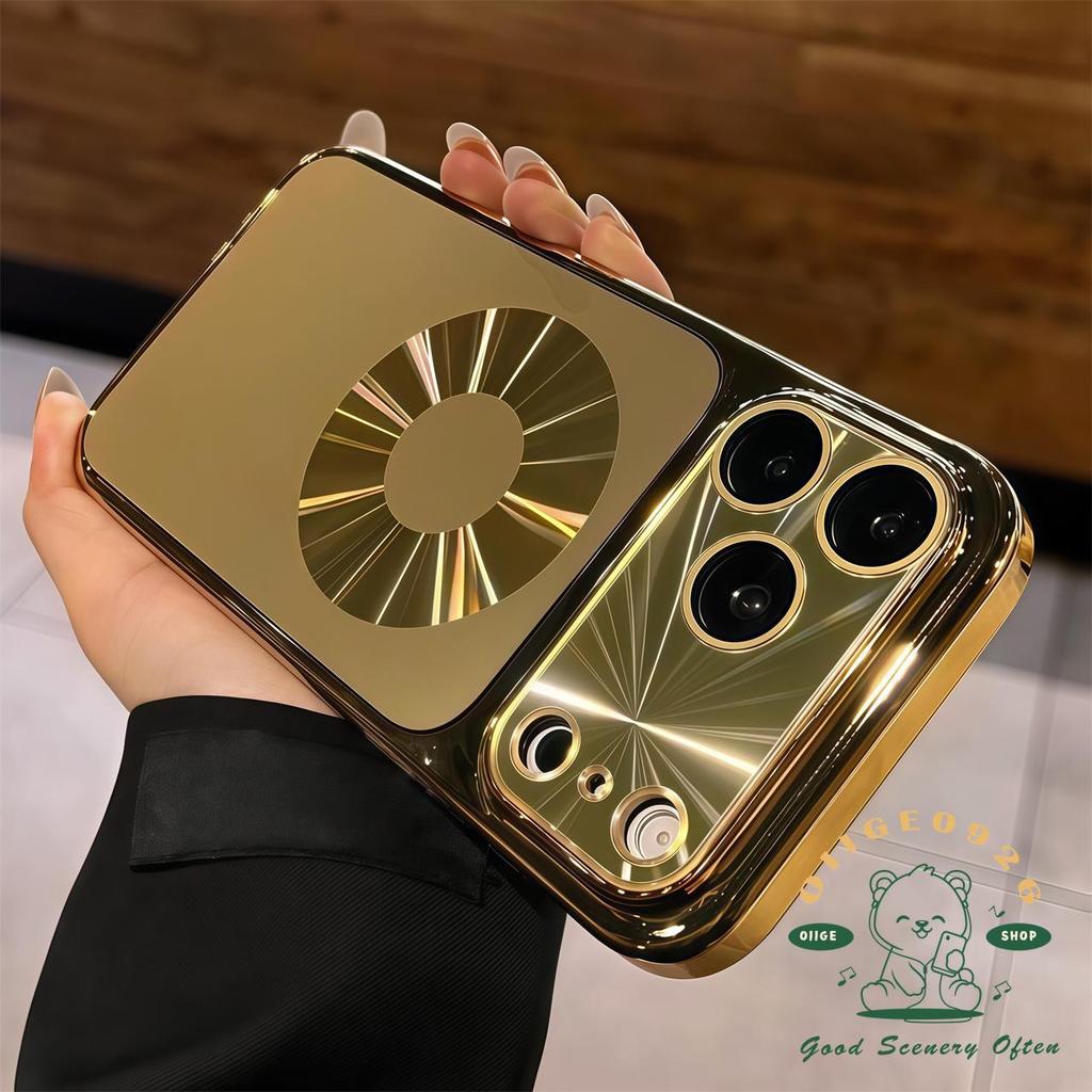 【 Ốp lưng iPhone17 】 Vỏ điện thoại từ tính mạ cực quang chống rơi iphone17 Pro Max 16 15 14 13 cho vỏ iPhone Vỏ mềm silicon TPU chống sốc